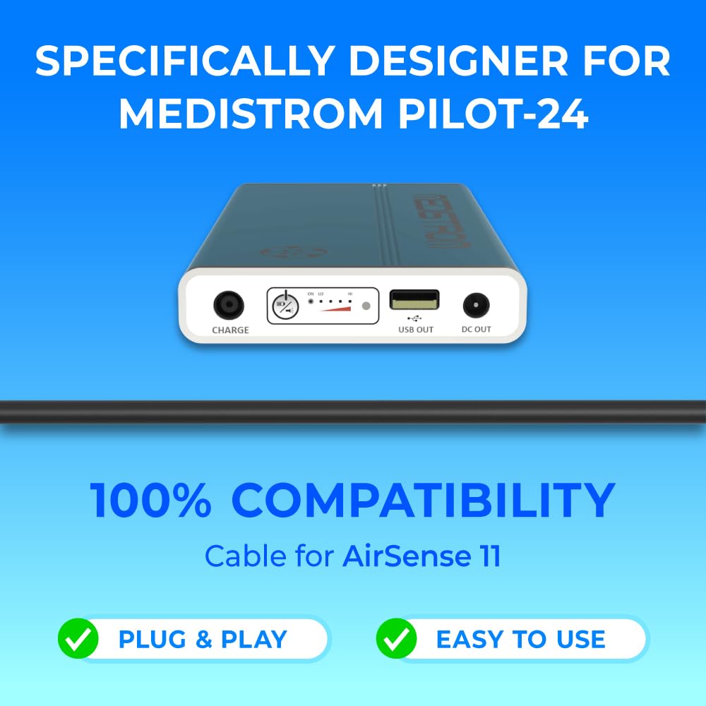 Medistrom Pilot-24 Lite: adaptador de carga para AirSense 11, recarga rápida y fiable.