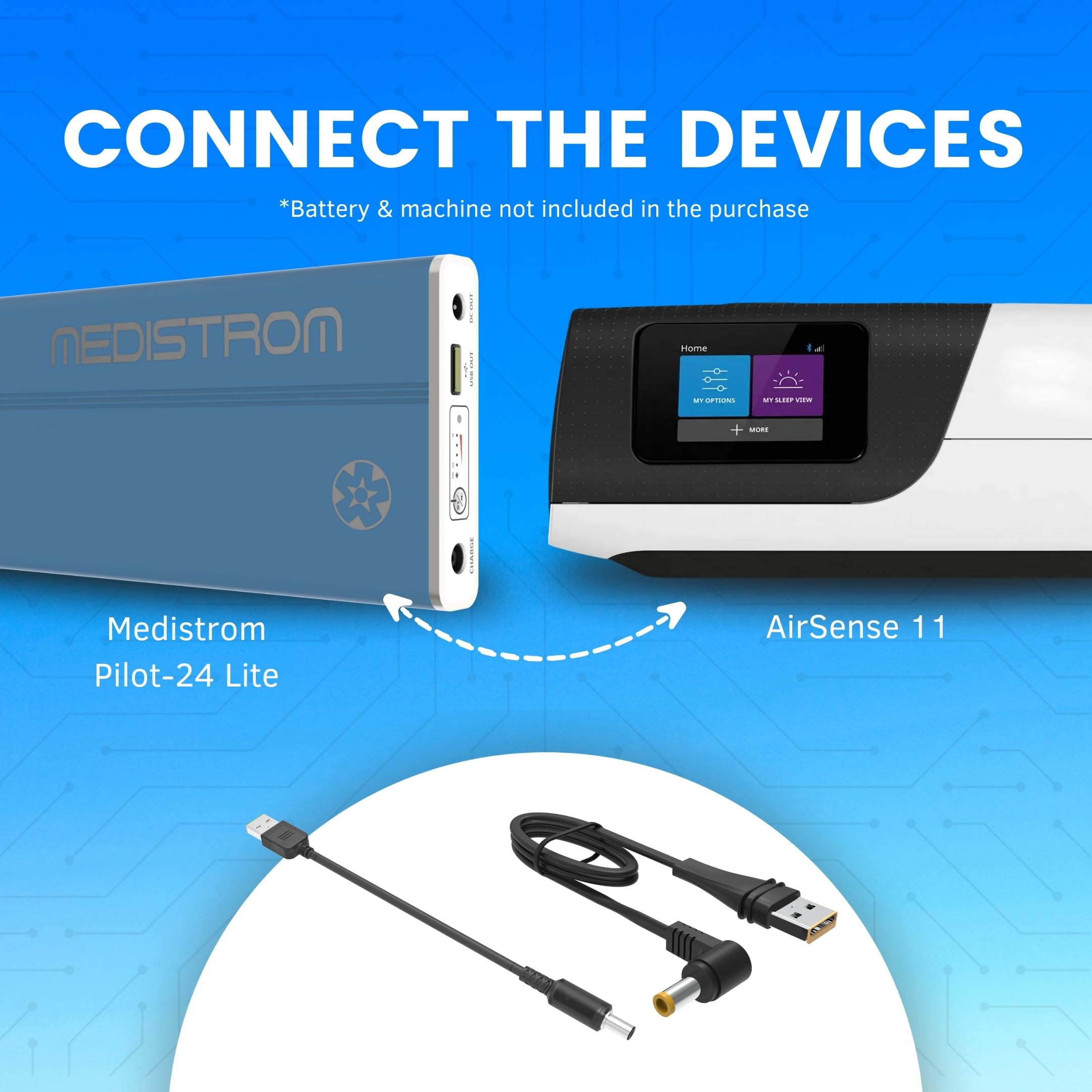 Medistrom Pilot-24 Lite: instalación rápida y sencilla con dispositivos compatibles.