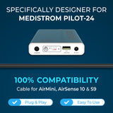 Medistrom Pilot-24 Lite: cable de salida para ResMed S9, conexión rápida.