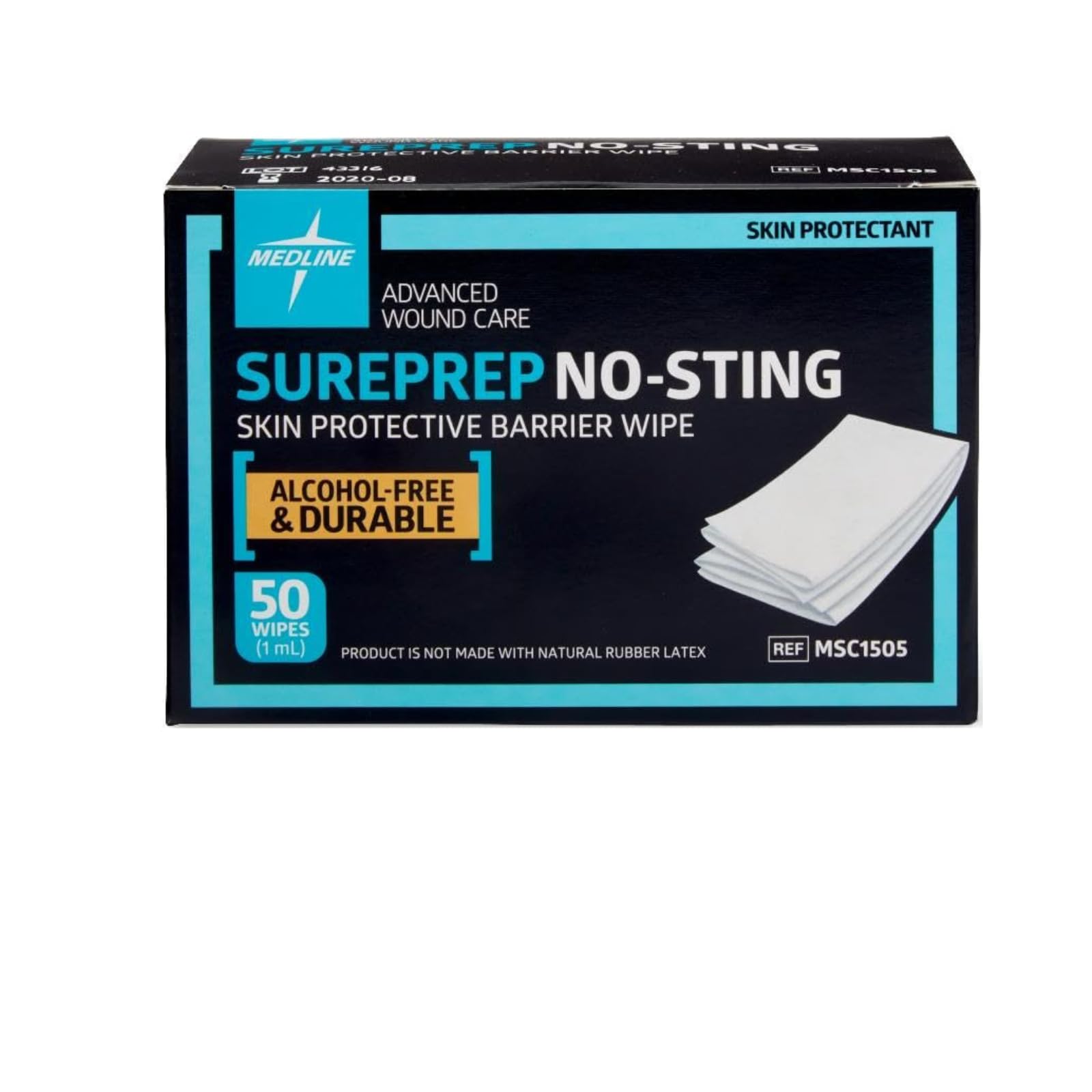 Medline SurePrep Sin Escozor: barrera de piel con secado rápido para adhesivos irritantes.