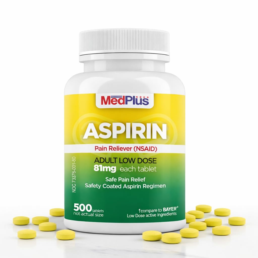 MedPlus Aspirina 81 mg en botella para alivio diario de molestias