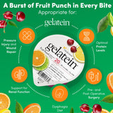 Gelatein Fruta Punch, proteína alta para snack previo o post-entrenamiento.