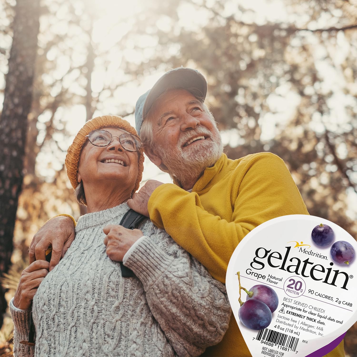 Gelatein Grape de Medtrition, útil para disfagia con líquidos espesados.