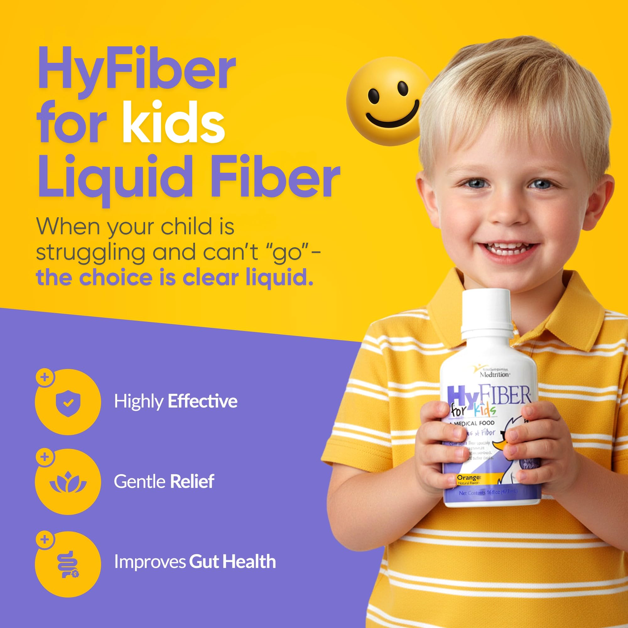 Dosis líquida de HyFiber para niños, facilita la ingesta diaria de fibra