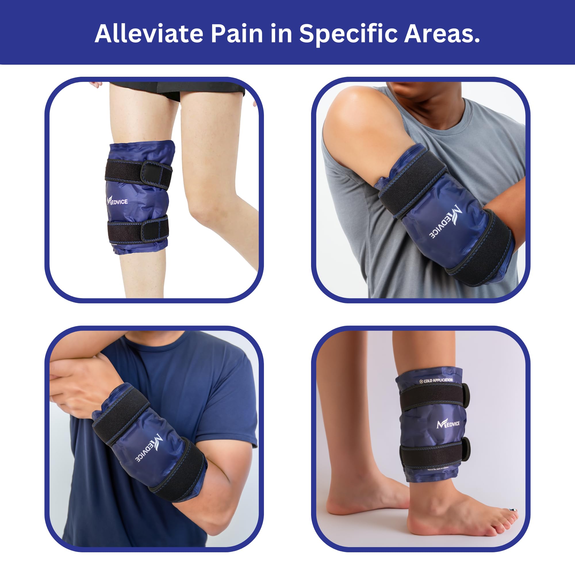 Medvice uso en rodilla derecha o izquierda con diseño adaptable.
