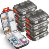 Meekoo organizador de pastillas para viaje con 10 compartimentos.