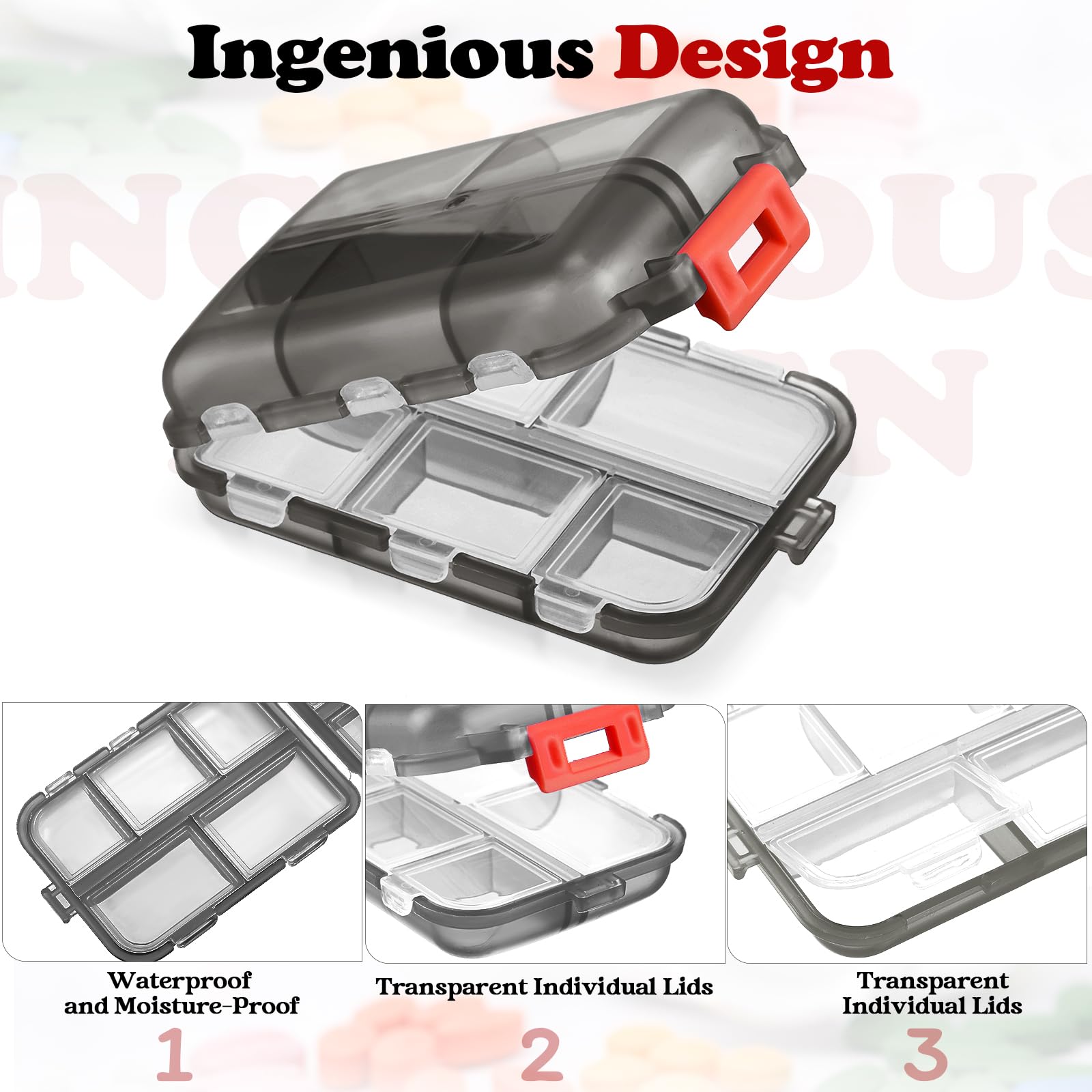 Meekoo organizador compacto de 3,7x2,5x1,2 pulgadas para bolso.