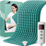 MEETMET almohadilla calor eléctrica para espalda, cuello y hombros, alivio cómodo