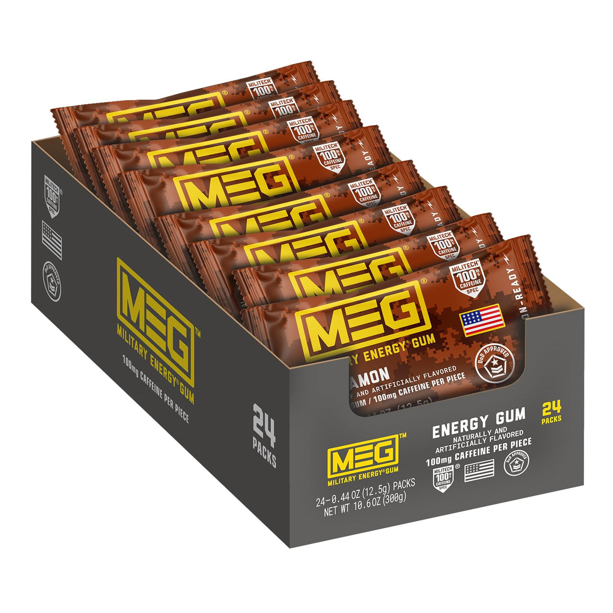 MEG Goma energizante canela: pieza para energía inmediata durante entrenamientos