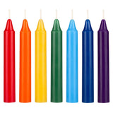 Mega Candles: juego de 7 velas chakra con colores vibrantes para meditaciones y relajación.