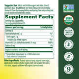 La etiqueta orgánica certificada de MegaFood B12 Energy Gummies resalta ingredientes limpios.