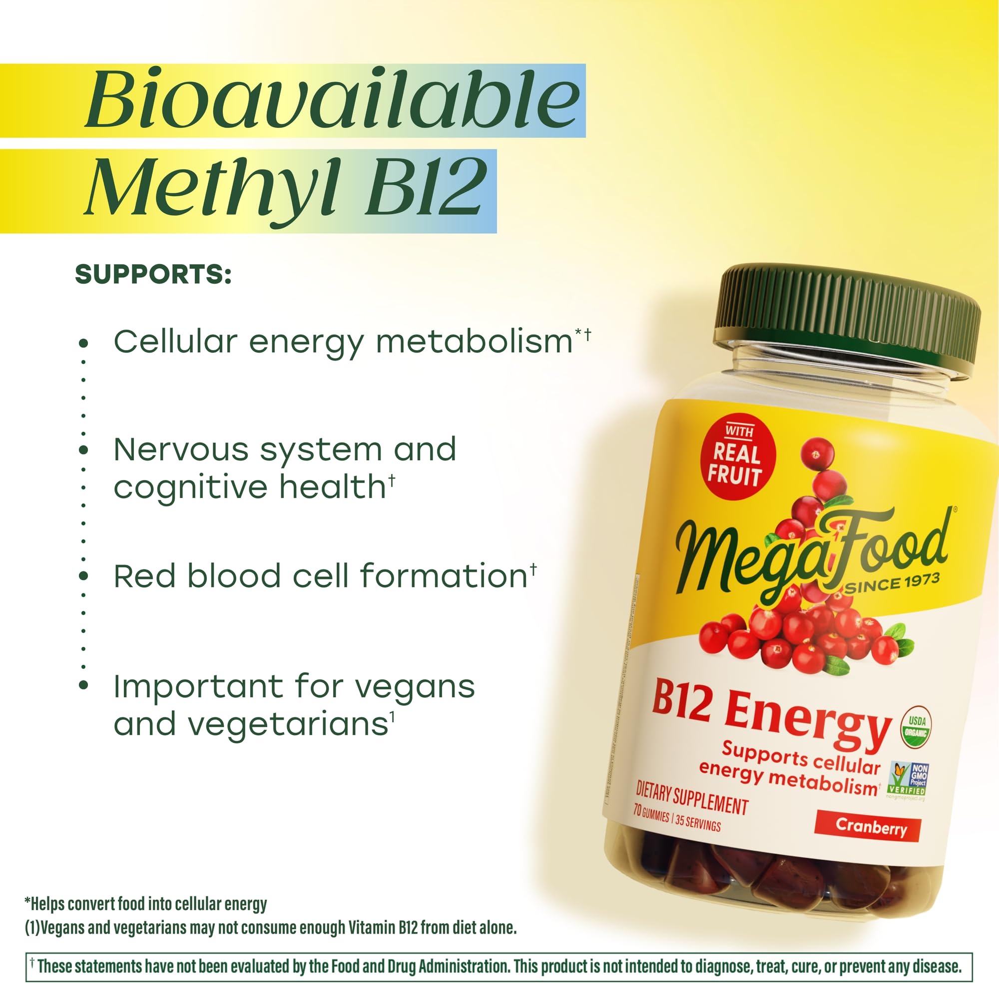 MegaFood B12 Energy Gummies son libres de alérgenos para mayor tranquilidad.