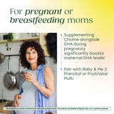 Dos cápsulas líquidas diarias de MegaFood Baby Me 2 para tomar con comida.