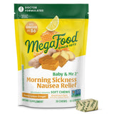 MegaFood Baby & Me Prenatal gomitas jengibre-limon-miel para apoyo diario