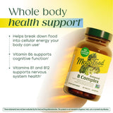 MegaFood Balance B Complex, etiqueta muestra B1 y B12 para apoyo cognitivo