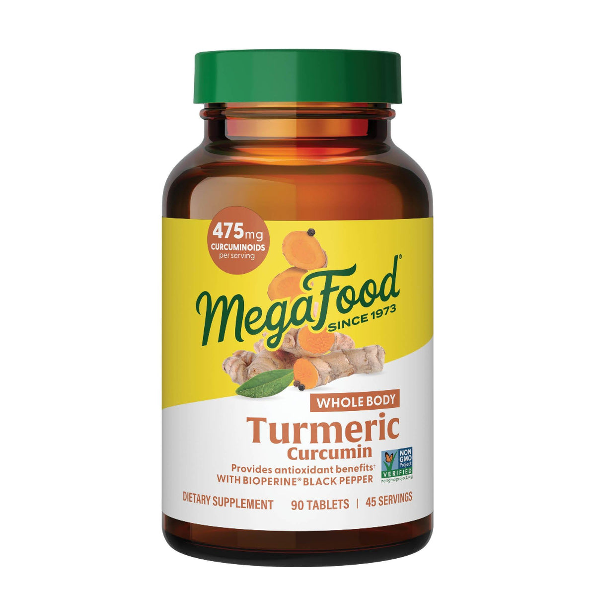MegaFood botella curcuma capsulas para uso diario y apoyo antioxidante