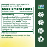 MegaFood curcuma cápsulas, 60 unidades, etiqueta legible para control de dosis diaria.
