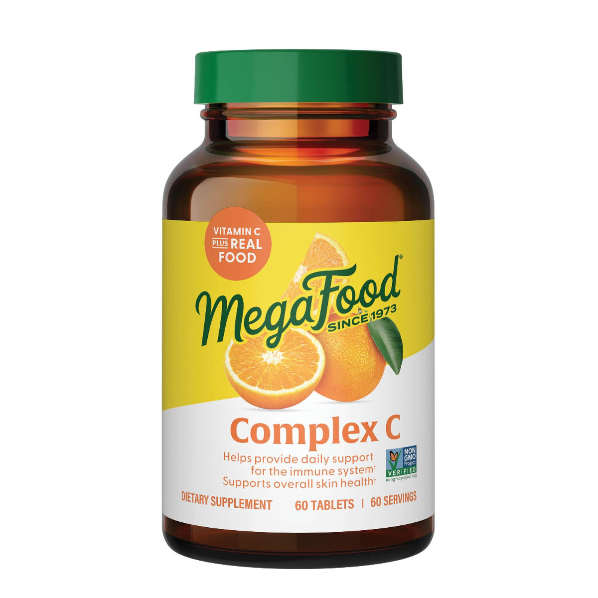 MegaFood Complex C, botella de tabletas para apoyo diario de la vitamina C