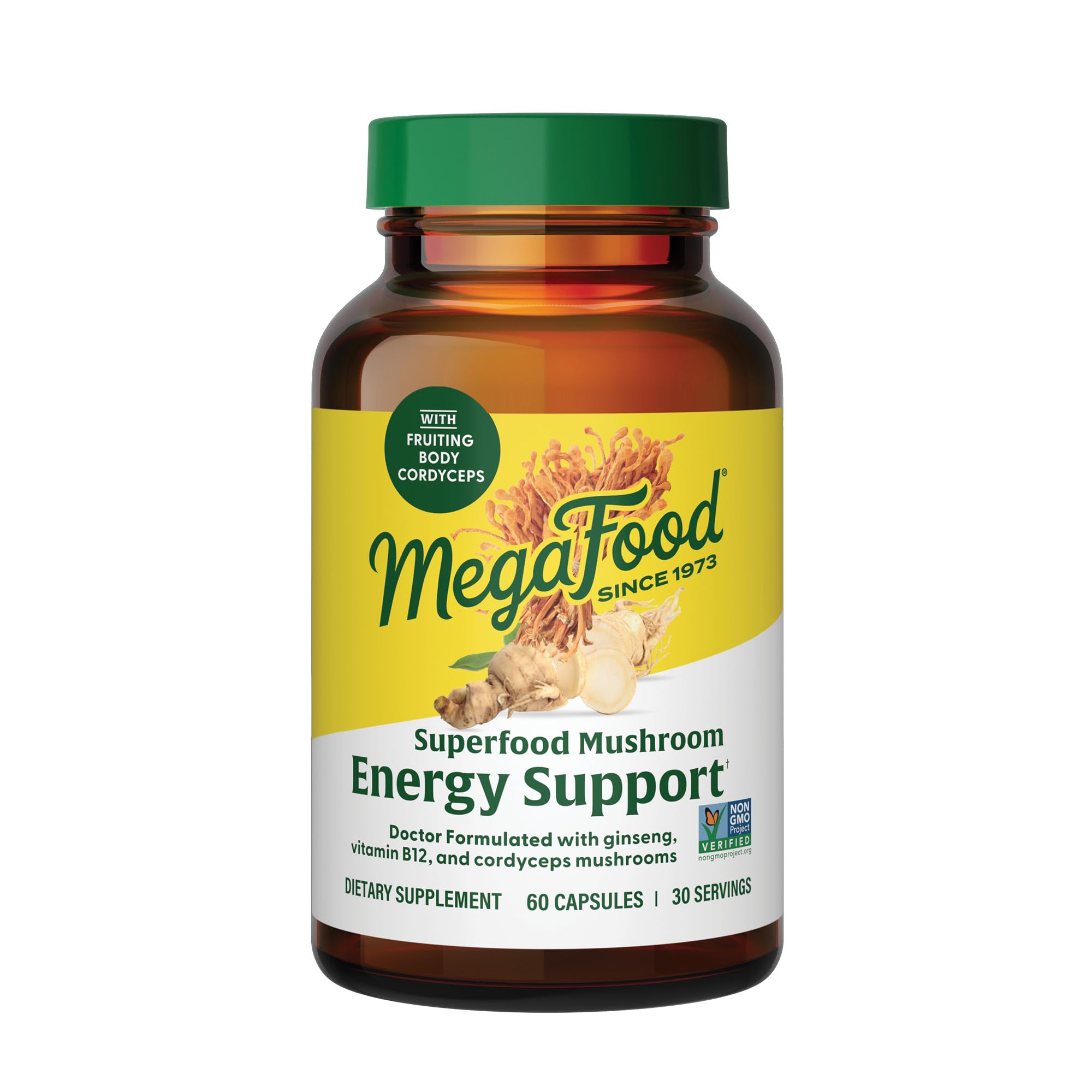 MegaFood Cordyceps energía diaria en cápsulas para vitalidad sostenida