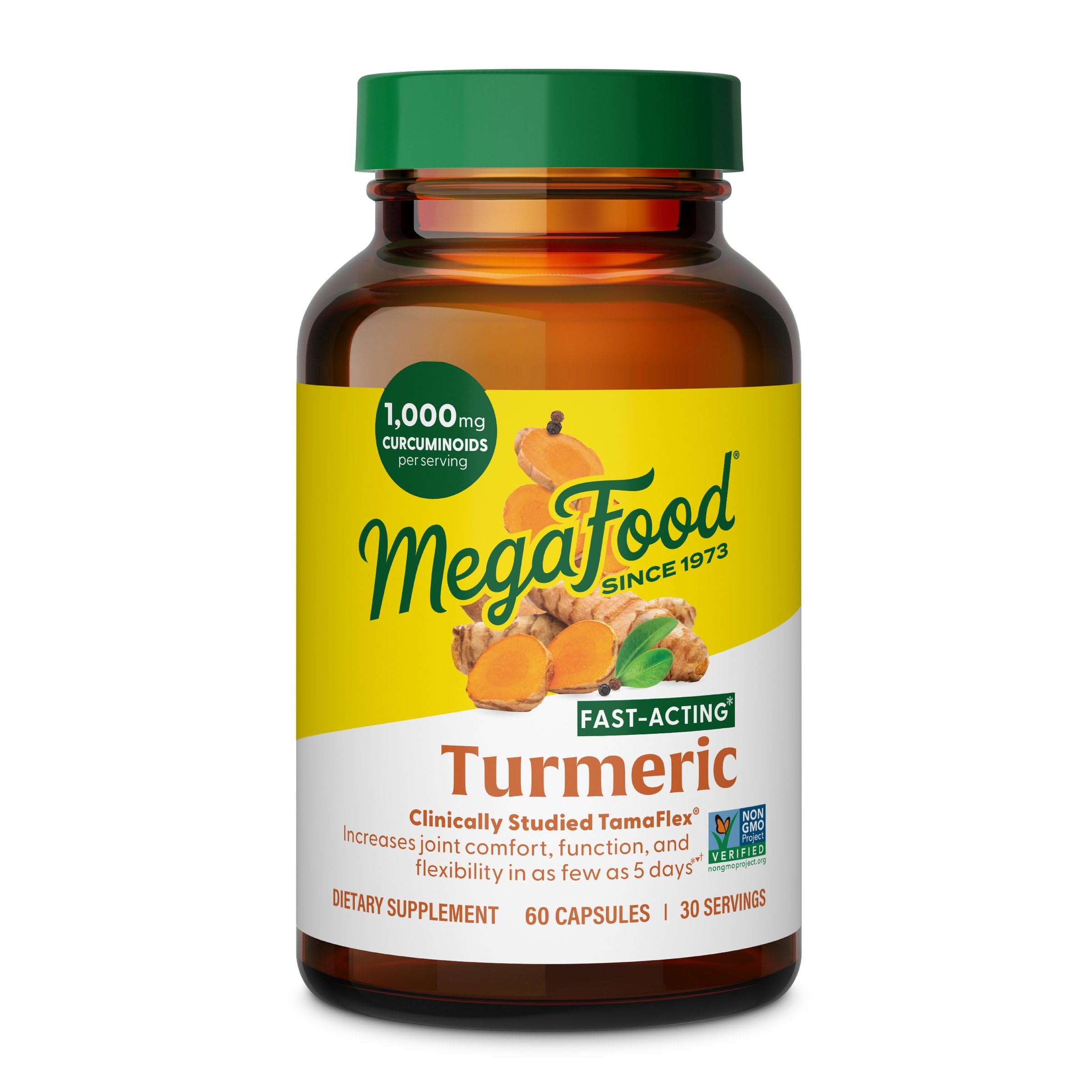MegaFood curcuma acción rápida, cápsulas para confort articular.