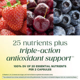 Cápsulas MegaFood con D3, K2 y zinc para apoyo general.