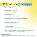 MegaFood Whole Body, etiqueta visible, resumen de vitaminas y minerales clave.