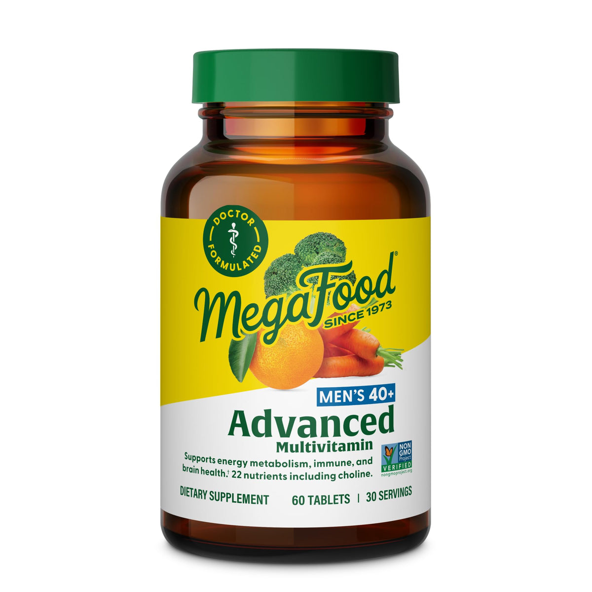 MegaFood Hombre 40+ tableta: apoyo a la memoria y la concentración diaria.