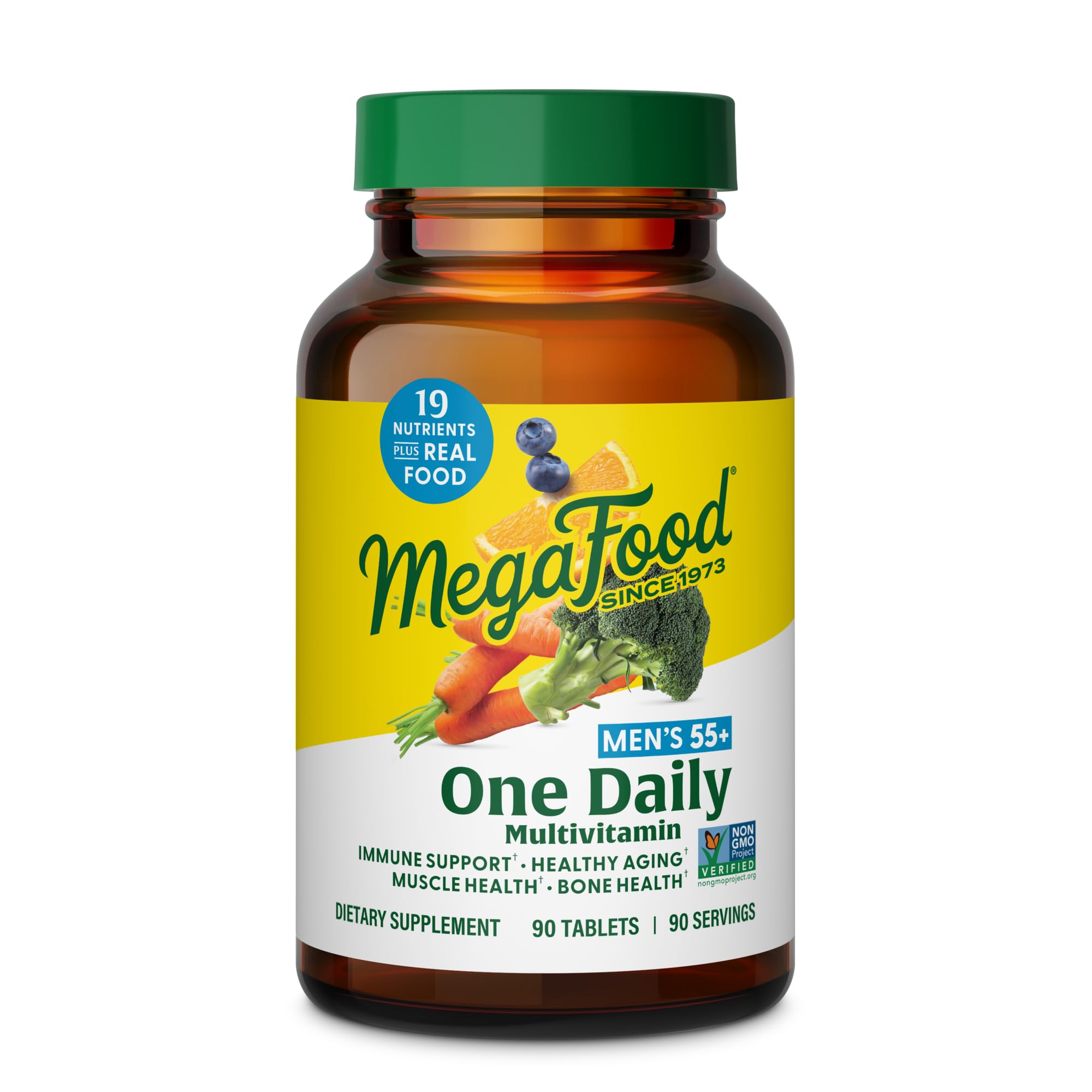 MegaFood Hombres 55+ multivitamínico en botella para apoyo diario
