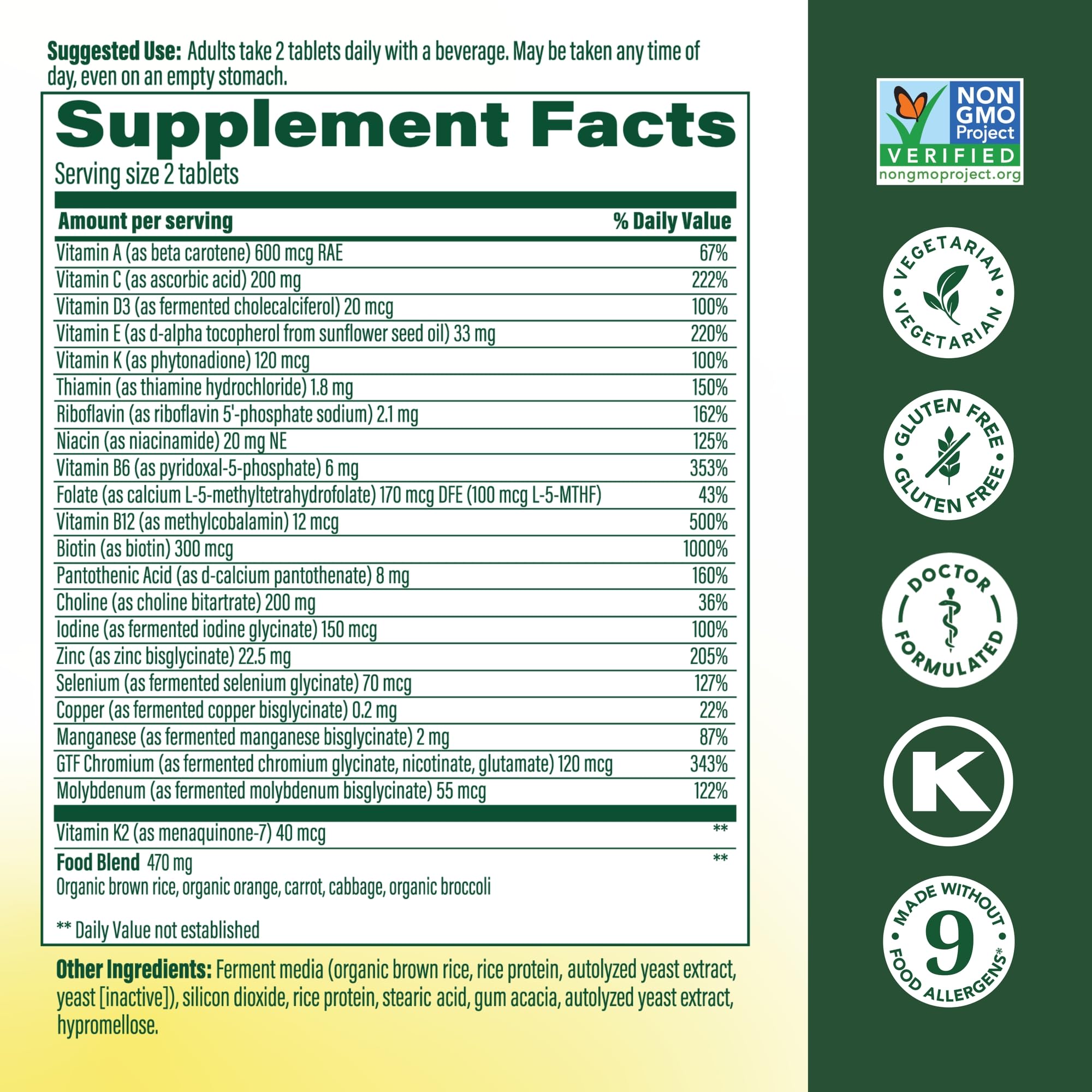 MegaFood Hombre Avanzado Multivitaminico Botella: dosis diaria conveniente para hombres.