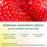 MegaFood lista de nutrientes para mujer; muestra 20 nutrientes esenciales.