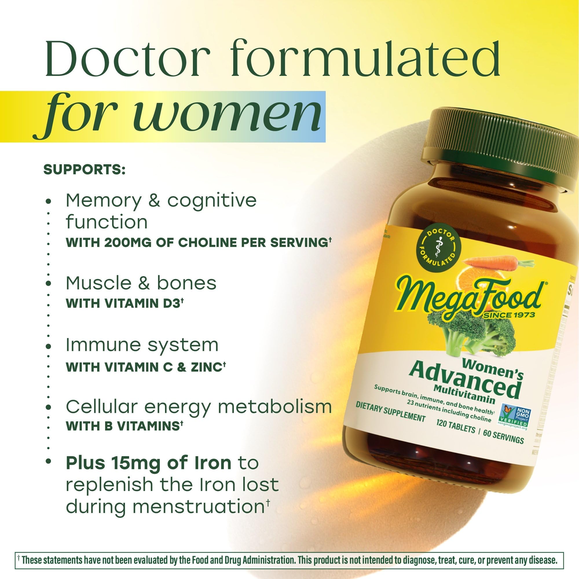 MegaFood con colina para memoria y claridad mental