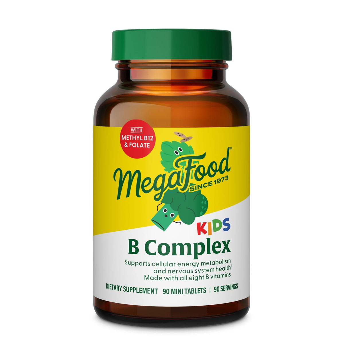 MegaFood Kids B Complex tableta mini para energía diaria en niños