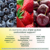 MegaFood Mujer, magnesio glicinato, muestra forma biodisponible para mayor absorción.