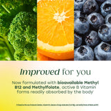 MegaFood Multivitamin comprimidos, formato fácil de tragar.