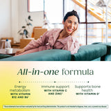 MegaFood Multivitamínico para Mujer 40+ con metilfolato, apoyo metabólico.