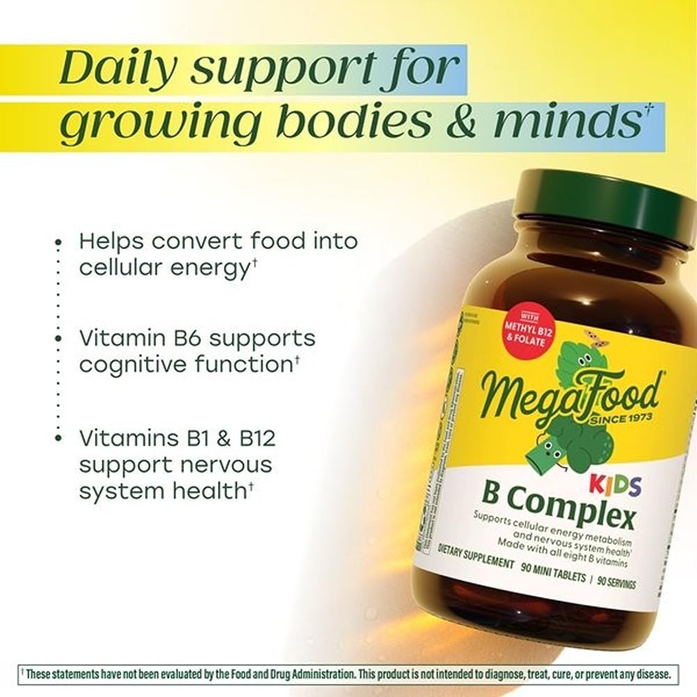 MegaFood niños: folato y B methylado para metabolismo celular