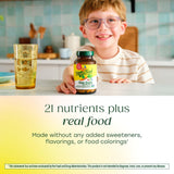 MegaFood Kids One Daily: muestra ingredientes de alimentos reales.