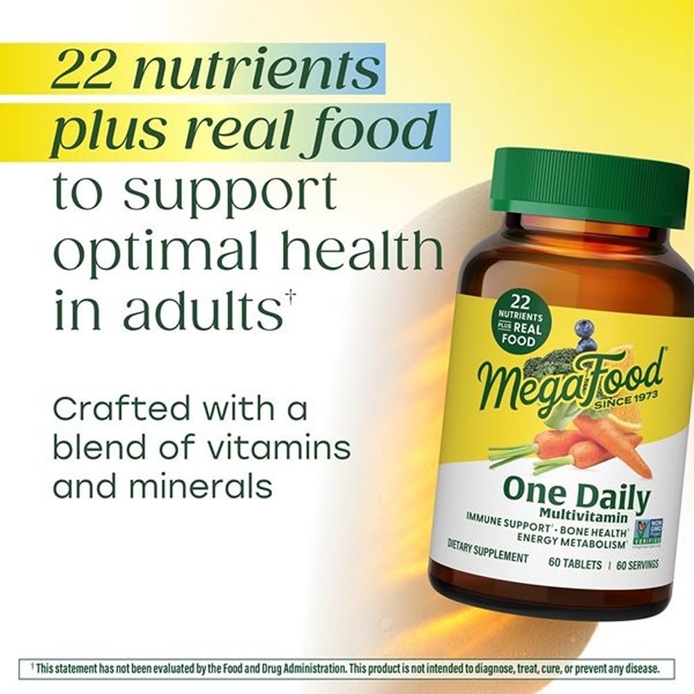 MegaFood One Daily: ingredientes reales de naranjas y verduras en la fórmula