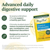 MegaFood Digestive Probiotic cápsulas: dosis diaria de 30 mil millones de CFU.
