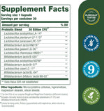MegaFood Digestive Probiotic etiqueta: información clara para su uso diario.