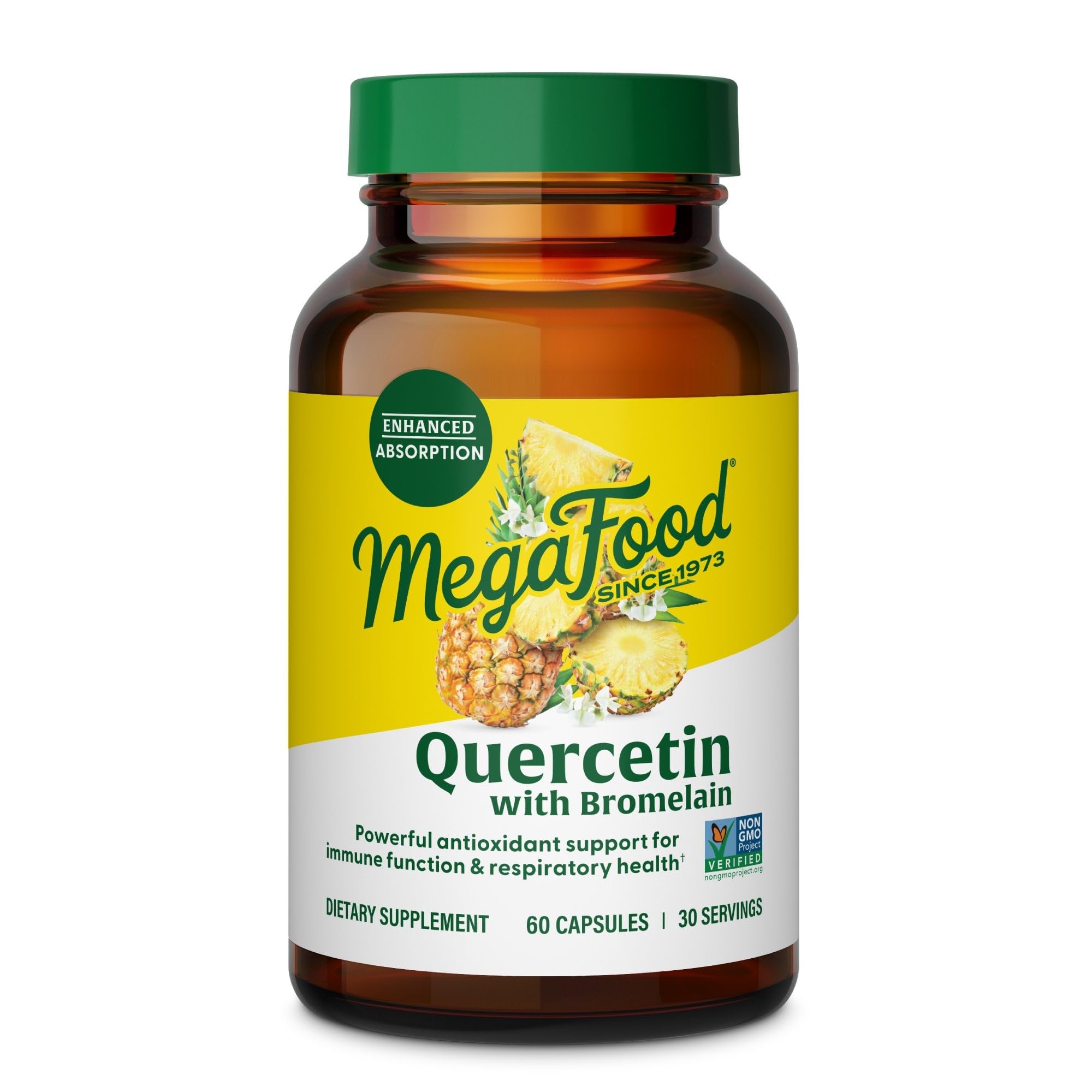 MegaFood Quercetina con Bromelina en frasco para uso diario