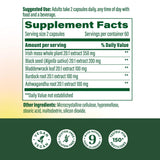 MegaFood Sea Moss Complex: etiqueta con información clara y componentes antioxidantes.