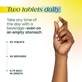 Uso diario con tabletas de MegaFood Skin, Nails & Hair 2.