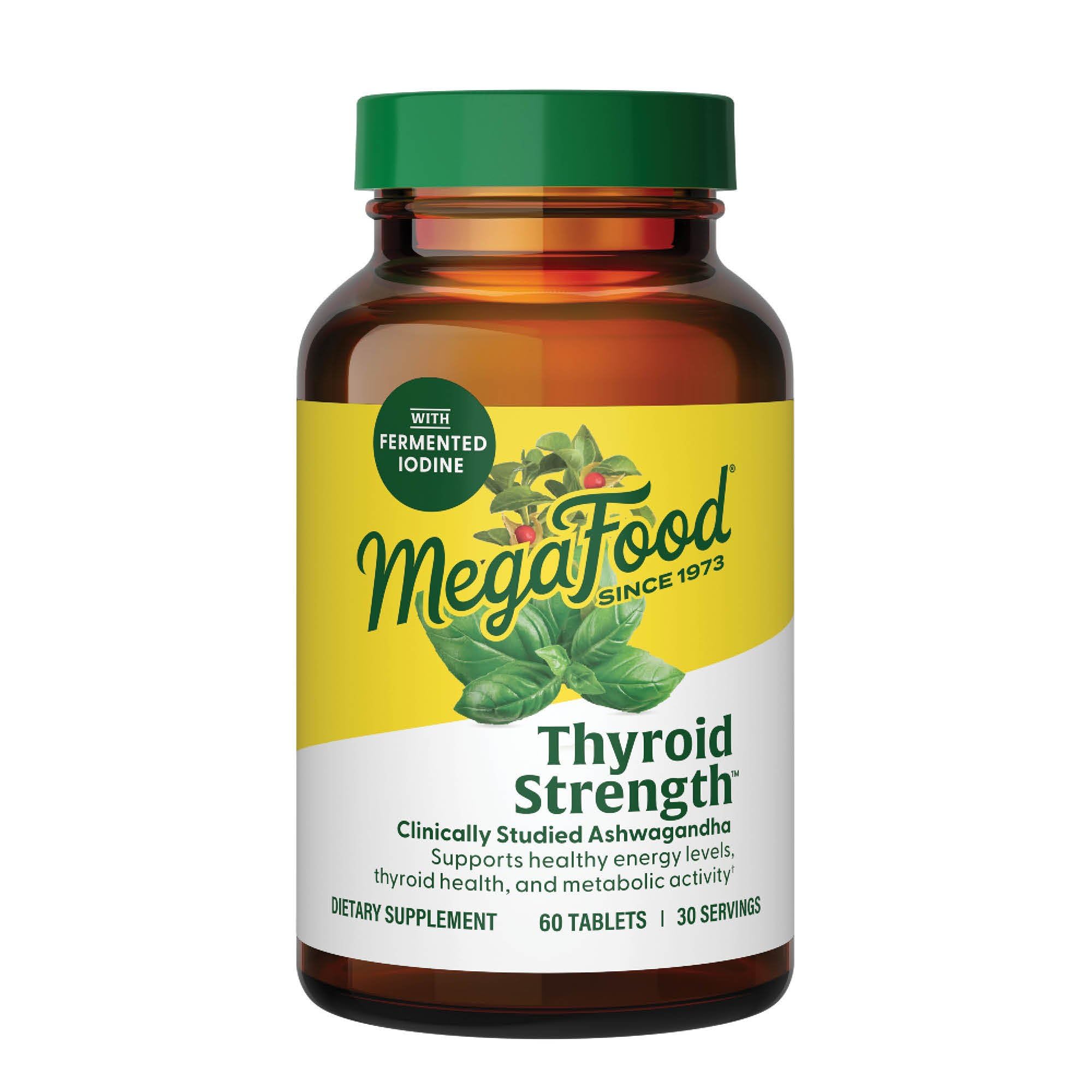 MegaFood Thyroid Strength: botella de tabletas para energía diaria
