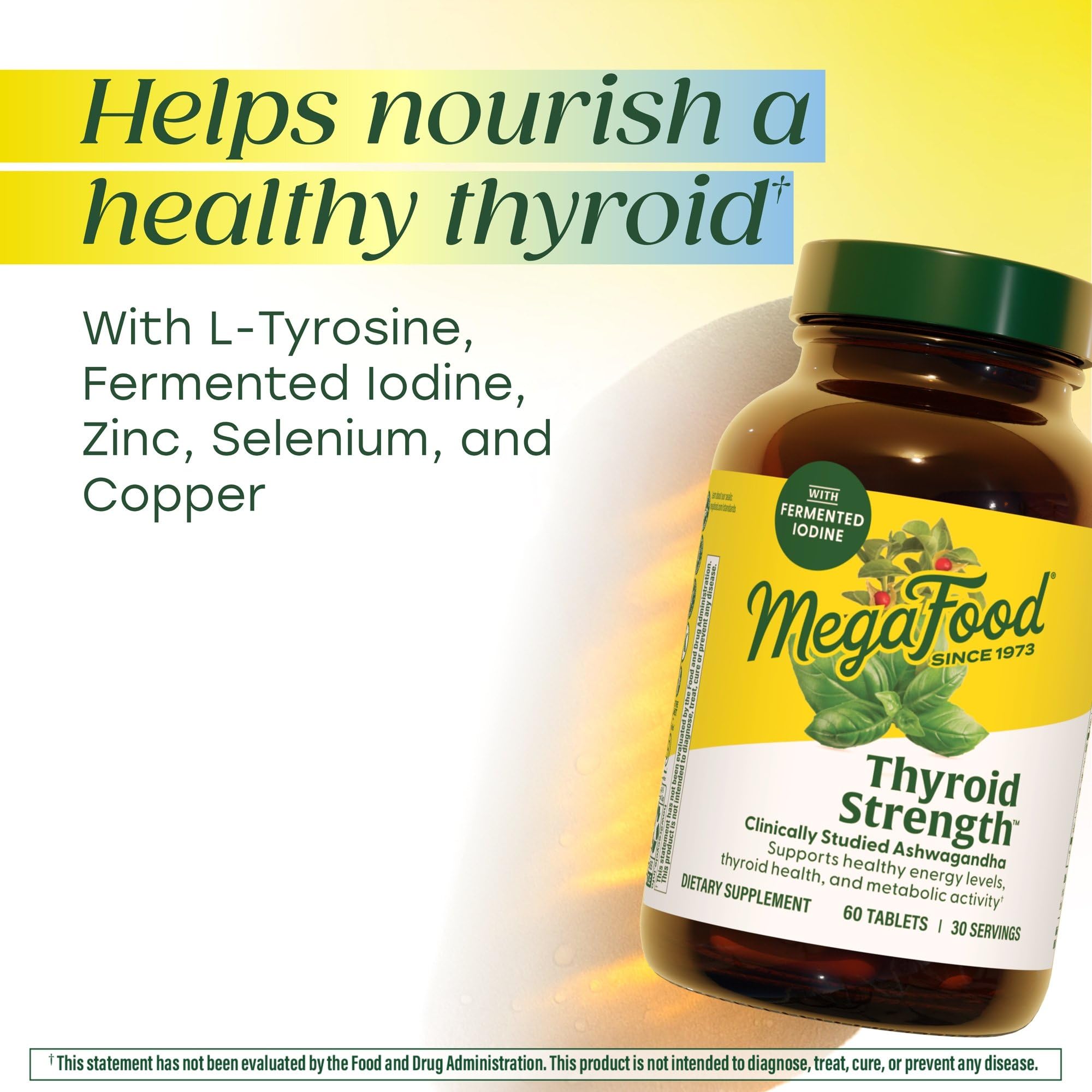 MegaFood Thyroid Strength: tabletas en mano para conveniencia diaria