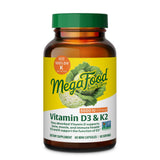 MegaFood Vitamin D3 5000 UI con K2, cápsulas para apoyo potencial de huesos