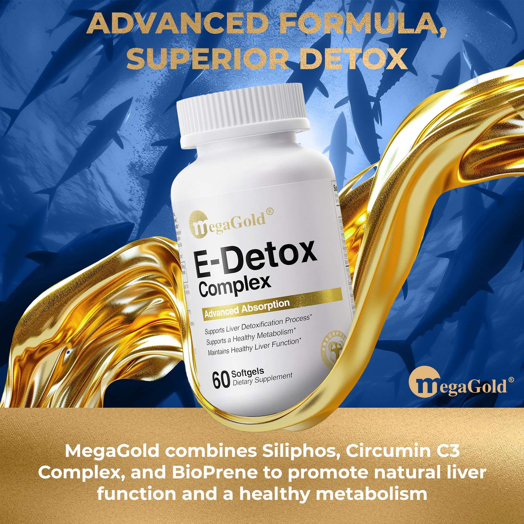 MegaGold aceite de pescado: alto EPA para bienestar diario.