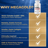Producto MegaGold E-Q10 Sol para uso diario y bienestar diario.