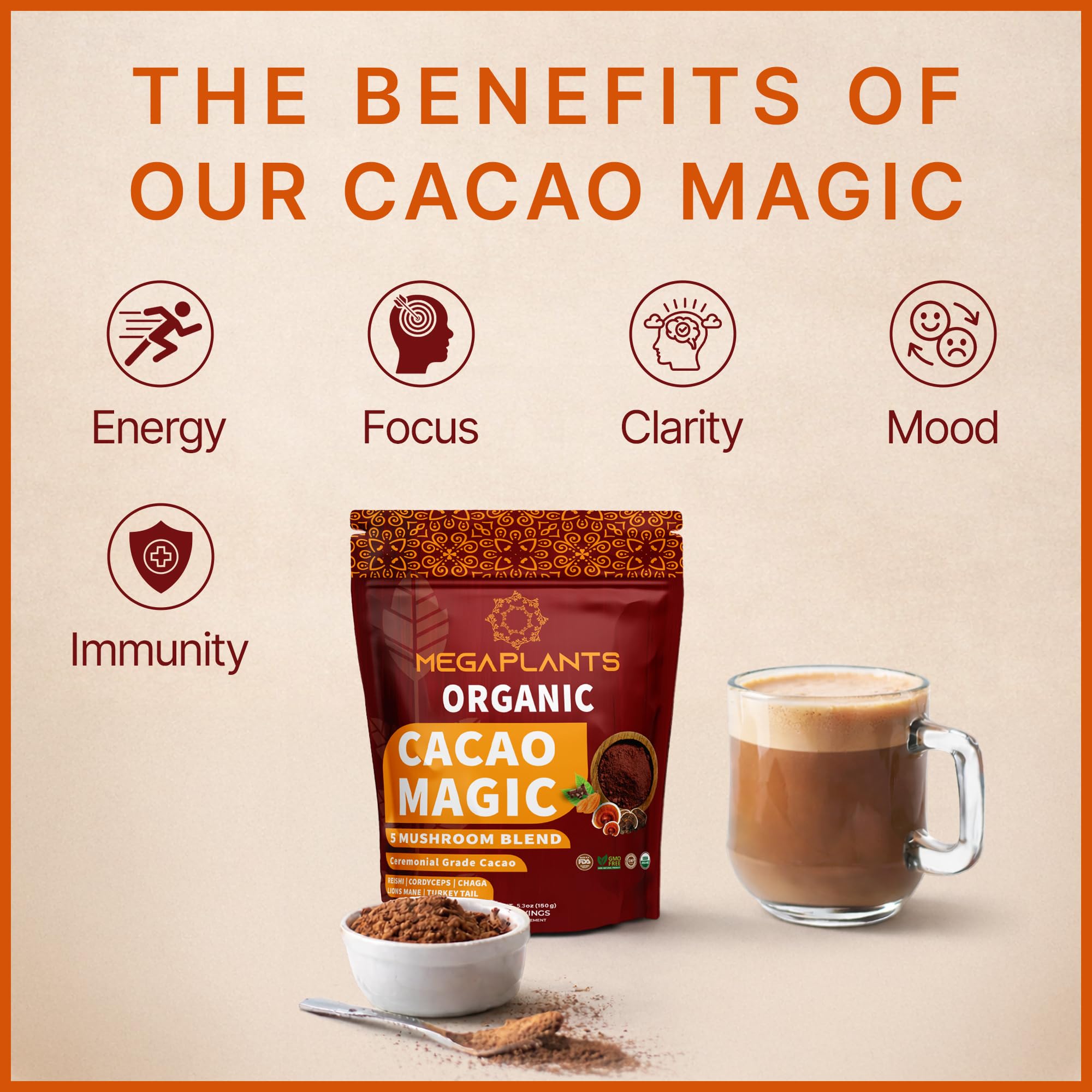 MEGAPLANTS Cacao Magic: envase compacto para almacenamiento práctico