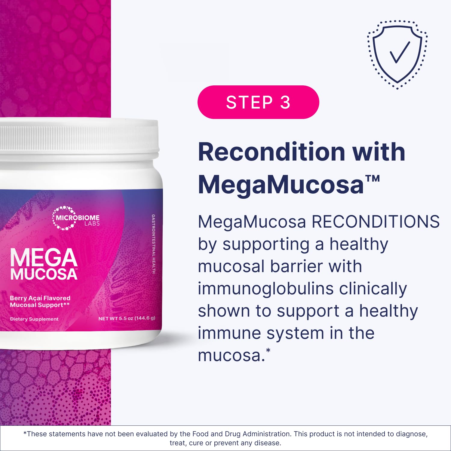 Oligosacáridos no digestibles de MegaPre para flora beneficiosa.